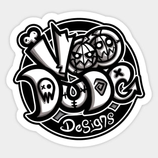 VooDude Logo Black n White Sticker